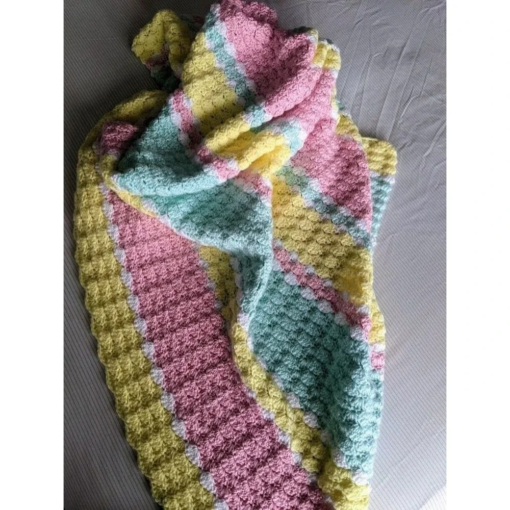 Handmade Crochet Crib Baby Blanket 50